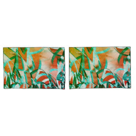 Listras azuis ou cianas sobre laranja avermelhada