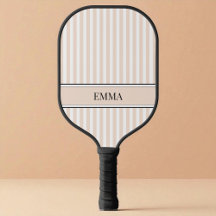 Listras Bege Modernas Elegante Nome Personalizado 