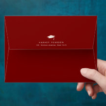 Listras Burgundy Endereço de Retorno Personalizado