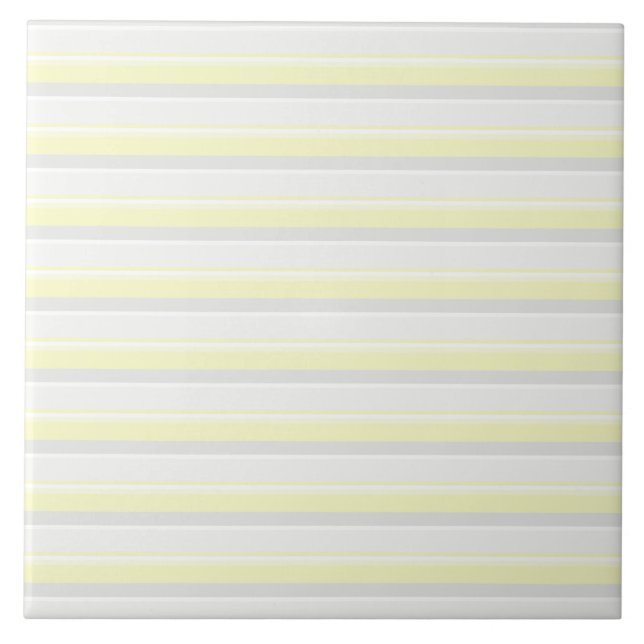 Listras Chiques em Cinza Branco e Amarelo Banana (Frente)