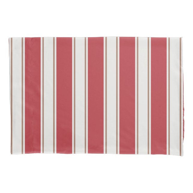 Listras Clássicas de Rato Vermelho, Branco e Mocha (Frente)