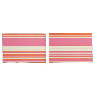 Listras Complexas - Rosa, Laranja e Creme