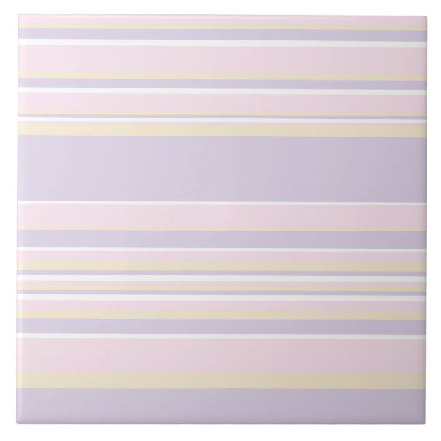Listras Complexas - Rosa Pastel, Amarelo e Roxo (Frente)