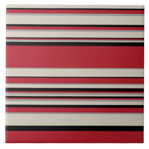Listras Complexas - Vermelho, Cinza, Preto e Branc