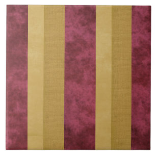 Listras Contemporâneas Cranberry, Dourado, Creme d