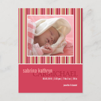 Listras de Amarilis Rosa • Anúncio de Bebê