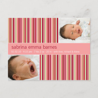 Listras de Amarilis Rosa • Anúncio de Bebê