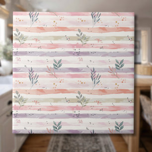Listras de Aquarela Pastel Vintage Folhas
