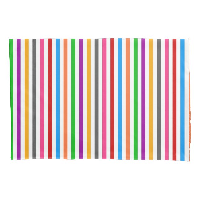 Listras de Arco-Íris Colorido - Branco  (Frente)