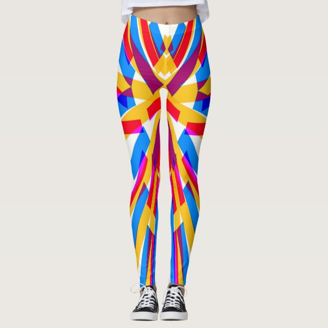 Listras de arco-íris "Ratti_Creative_Arts" Legging (Frente)