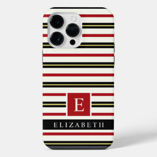 Listras de cor personalizadas vermelho preto doura