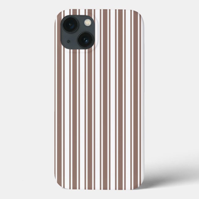 Listras de doce taupe marrom e branco Case-Mate iP (Verso)
