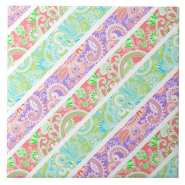 Listras de flores brancas e coloridas (Frente)