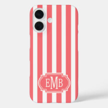 Listras de Monograma Coral e Branco