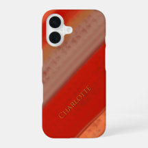 Listras de Pêssego Terracota Nome Personalizado