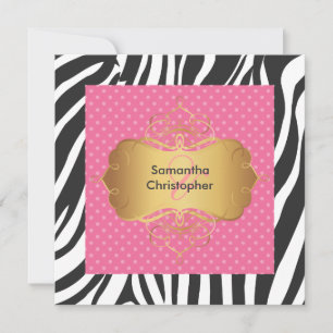 Listras de zebra / Convites de Casamento