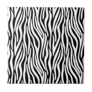 Listras de Zebra em Efeito de Pelo Preto e Branco