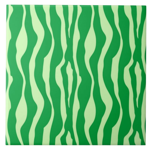Listras de zebra - Tons de verde lima (Frente)