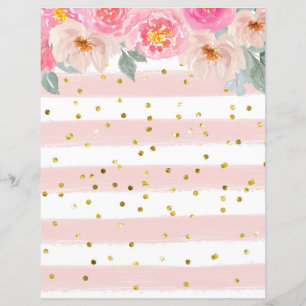 Listras/Dourado Papel para Bloco de Confetti