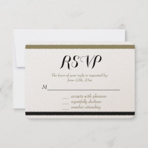 Listras Dourados e pretas RSVP
