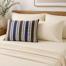 Listras Elegantes Estilo Cabana Azul Marinho Marro