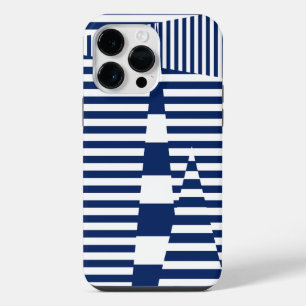 Listras em Listras em Azul e Branco