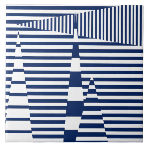 Listras em Listras em Azul e Branco