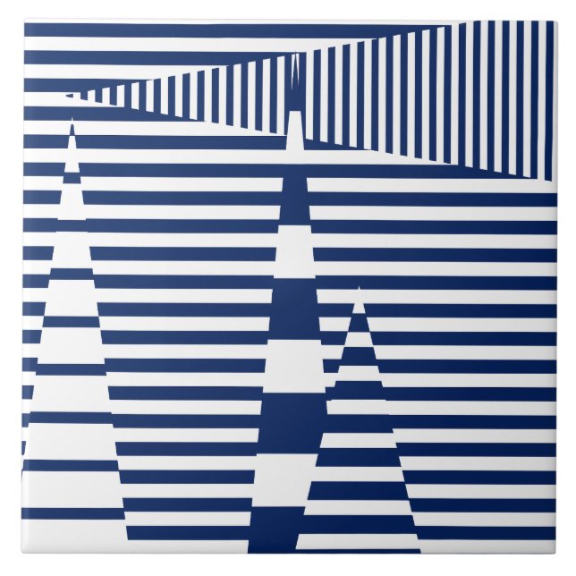 Listras em Listras em Azul e Branco (Frente)