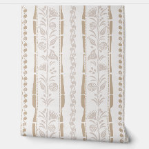 Listras Florais Regência - Bege Areia - Creme