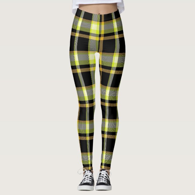 Listras Grossas, Leggings Xadrez (Frente)