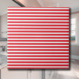 Listras Horizontais Simples Vermelhas e Brancas de