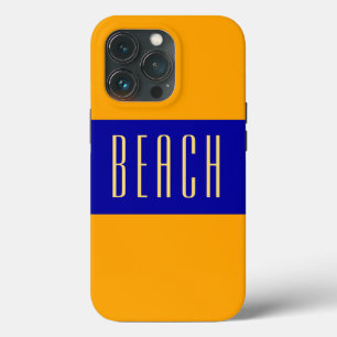Listras Laranja Amarelo Azul Royal Slim BEACH Text