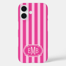 Listras Monogramadas Rosa Quente e Rosa