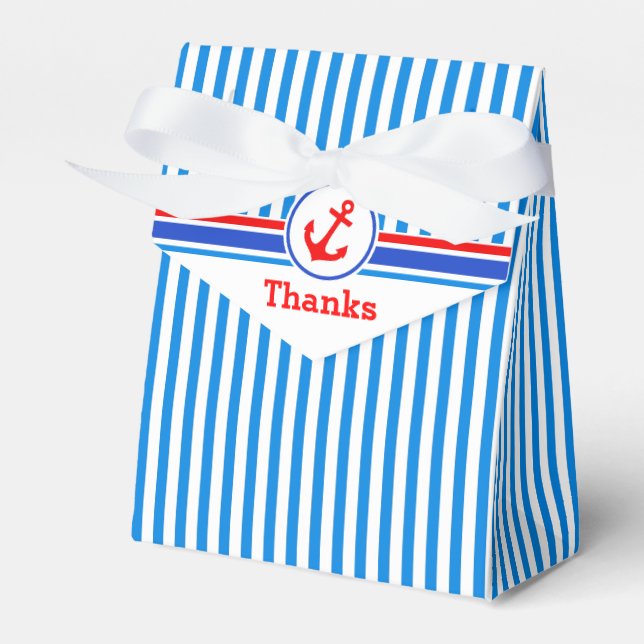 Listras náuticas com caixa de presente de obrigado (Frente)