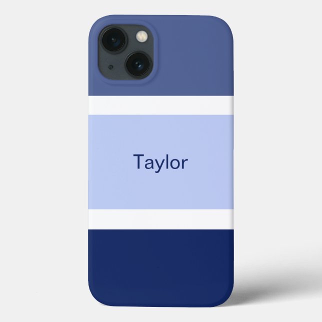 Listras Náuticas Personalizadas Azul e Branco (Verso)