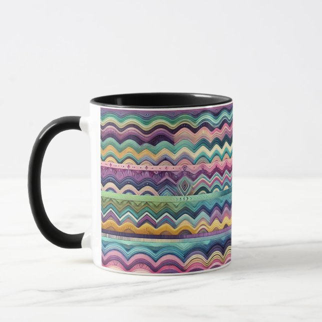 Listras Negrito Coffee Mug, Xícara De Café Elegant (Esquerda)