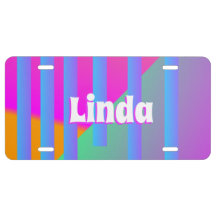 Listras Neon Rosa Azul Nome Gradiente