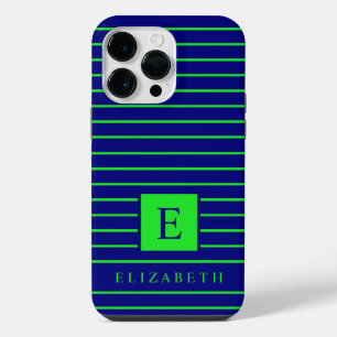 Listras Neon Verde Lima Azul Escuro Personalizávei