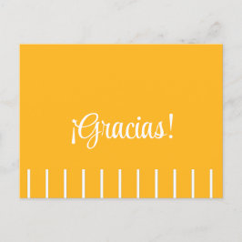 Listras no cartão postal espanhol de agradecimento