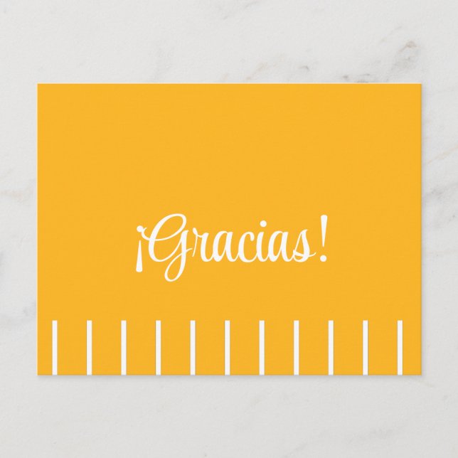 Listras no cartão postal espanhol de agradecimento (Frente)