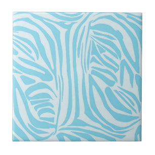 Listras Ousadas de Zebra Azul e Branco