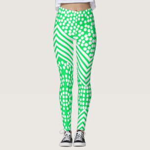 Listras Pontilhadas Funky Leggings Ousadas