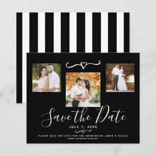 Listras Pretas e Brancas Modernas Foto Save the Da