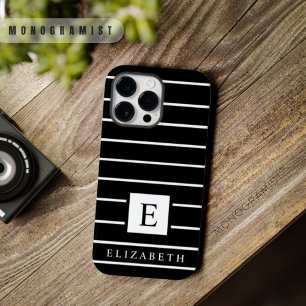 Listras pretas e brancas personalizáveis