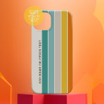 Listras retrorreflectoras de cor laranja com nome<br><div class="desc">Um arco-íris retrô com 70 anos inspirou cores e um padrão mínimo. As cores do chalé,  laranja e dourado podem ser alteradas. As grandes faixas que rodam na vertical fazem dele uma aparência ousada mas mínima para o seu cobrir.</div>