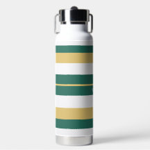 Listras Rítmicas Linhas Verde Dourado Branco