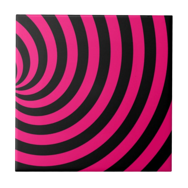Listras Rodopiante Rosa Choque e Preto (Frente)