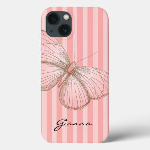 Listras Rosa com Borboleta