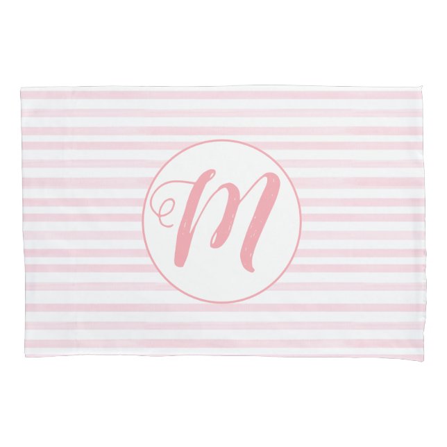 Listras Rosa e Branco com Monograma (Frente)