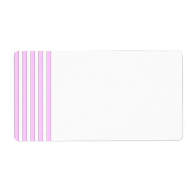 Listras Rosa em Modelo de Etiqueta Branca (Frente)